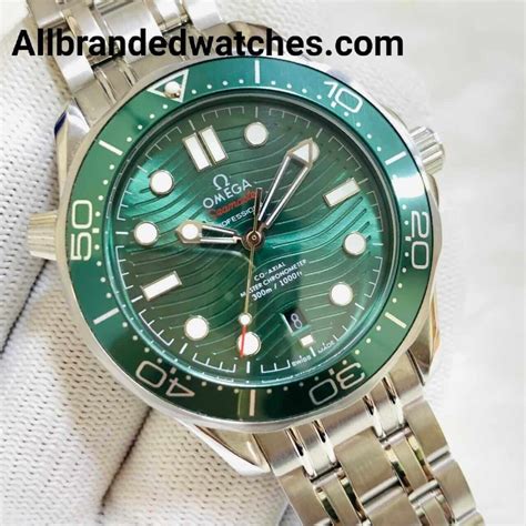 omega watch with green face